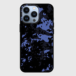 Чехол для iPhone 13 Pro Тёмно-синий камуфляж, цвет: 3D-черный