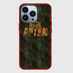 Чехол для iPhone 13 Pro Артем камуфляж, цвет: 3D-красный