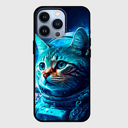 Чехол для iPhone 13 Pro Кот космонавт и звезды, цвет: 3D-черный