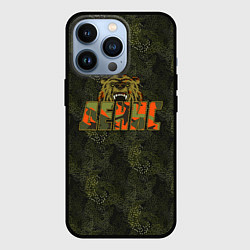 Чехол для iPhone 13 Pro Денис камуфляж, цвет: 3D-черный