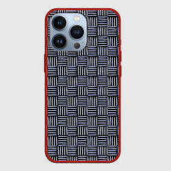 Чехол iPhone 13 Pro Паттерн из голубых линий
