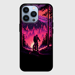 Чехол для iPhone 13 Pro Велопрогулка на закате, цвет: 3D-черный
