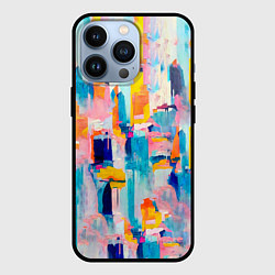 Чехол для iPhone 13 Pro Живописные мазки краски, цвет: 3D-черный