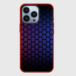 Чехол для iPhone 13 Pro Abstract hexagon fon, цвет: 3D-красный