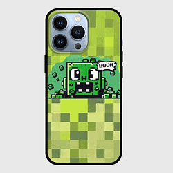 Чехол для iPhone 13 Pro Милый взрывающийся крипер, цвет: 3D-черный