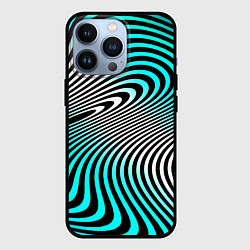 Чехол для iPhone 13 Pro Оптические волны психоделика, цвет: 3D-черный