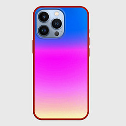 Чехол для iPhone 13 Pro Неоновые краски космоса, цвет: 3D-красный