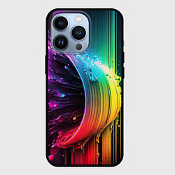 Чехол для iPhone 13 Pro Волна красок, цвет: 3D-черный