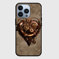 Чехол для iPhone 13 Pro Стимпанк сердце, цвет: 3D-черный