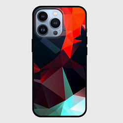 Чехол для iPhone 13 Pro Абстрактное стекло осколки, цвет: 3D-черный