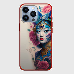Чехол для iPhone 13 Pro Japan girl - tattoo - art, цвет: 3D-красный