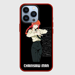 Чехол для iPhone 13 Pro Макима из аниме Человек бензопила, цвет: 3D-красный