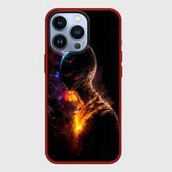 Чехол для iPhone 13 Pro Инопланетянин в космическом пространстве, цвет: 3D-красный
