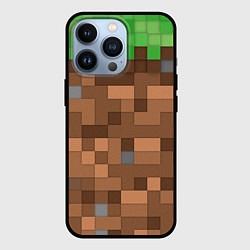 Чехол для iPhone 13 Pro Блоки майнкрафта, цвет: 3D-черный