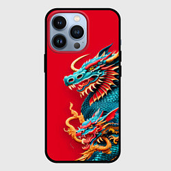 Чехол для iPhone 13 Pro Japanese dragon - irezumi, цвет: 3D-черный