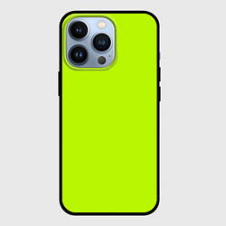Чехол для iPhone 13 Pro Лайм цвет: однотонный лаймовый, цвет: 3D-черный