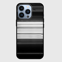 Чехол для iPhone 13 Pro Черно-белые помехи, цвет: 3D-черный