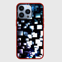 Чехол для iPhone 13 Pro Неоновые кубы абстракция, цвет: 3D-красный