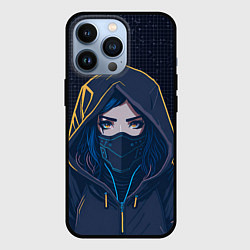 Чехол iPhone 13 Pro Красивая девушка ниндзя в маске и капюшоне