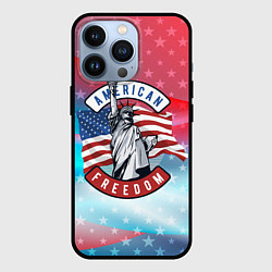 Чехол для iPhone 13 Pro American freedom, цвет: 3D-черный