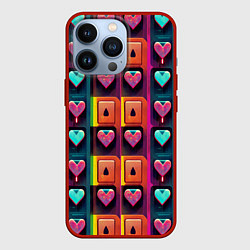 Чехол для iPhone 13 Pro Cyber love, цвет: 3D-красный