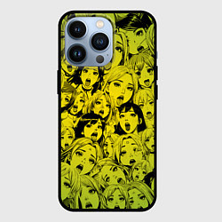 Чехол для iPhone 13 Pro Ahegao: Лайм, цвет: 3D-черный