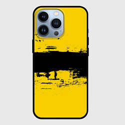 Чехол для iPhone 13 Pro Черно-желтая полоса Cyberpunk 2077, цвет: 3D-черный