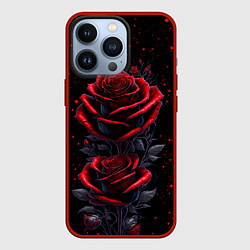 Чехол для iPhone 13 Pro Готические розы в космосе, цвет: 3D-красный