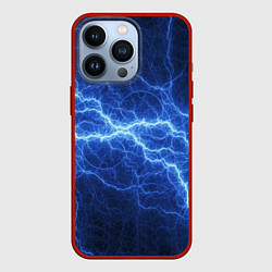 Чехол для iPhone 13 Pro Разряд электричества, цвет: 3D-красный