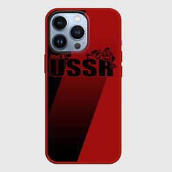 Чехол для iPhone 13 Pro USSR team, цвет: 3D-красный