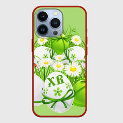Чехол для iPhone 13 Pro Пасхальная, цвет: 3D-красный
