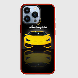 Чехол для iPhone 13 Pro Итальянский суперкар Lamborghini Aventador, цвет: 3D-красный