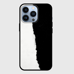 Чехол для iPhone 13 Pro Вертикально оторванный лист бумаги, цвет: 3D-черный
