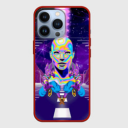 Чехол для iPhone 13 Pro Goddess with two Beerus - vaporwave, цвет: 3D-красный