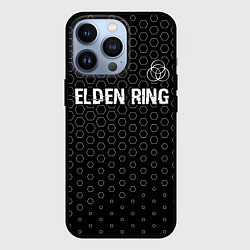 Чехол для iPhone 13 Pro Elden Ring glitch на темном фоне: символ сверху, цвет: 3D-черный