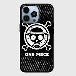 Чехол iPhone 13 Pro One Piece с потертостями на темном фоне