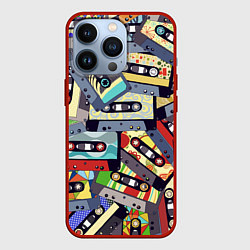 Чехол для iPhone 13 Pro Касеты 80-е, цвет: 3D-красный