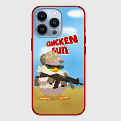 Чехол для iPhone 13 Pro Цыпленок - Чикен Ган, цвет: 3D-красный