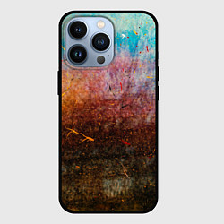 Чехол для iPhone 13 Pro Разноцветные тени и краски, цвет: 3D-черный
