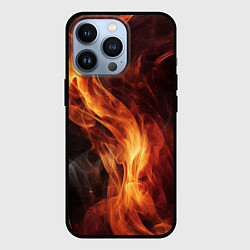 Чехол для iPhone 13 Pro Языки пламени: арт нейросети, цвет: 3D-черный