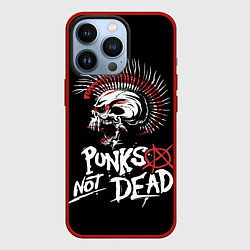 Чехол для iPhone 13 Pro Punks not dead - анархия, цвет: 3D-красный