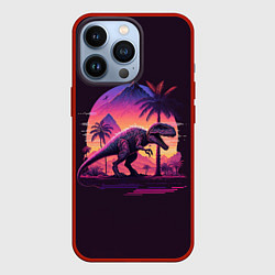 Чехол для iPhone 13 Pro Retrowave Trex, цвет: 3D-красный