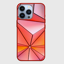 Чехол для iPhone 13 Pro Розовый обман зрения, цвет: 3D-красный