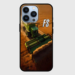 Чехол для iPhone 13 Pro Farming Simulator - Зеленый трактор, цвет: 3D-черный