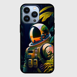 Чехол для iPhone 13 Pro Космонавт в зарослях, цвет: 3D-черный