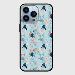Чехол для iPhone 13 Pro Японский паттерн с журавлем, цвет: 3D-черный