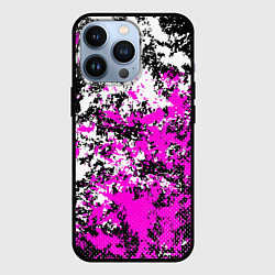 Чехол для iPhone 13 Pro Розово белая краска, цвет: 3D-черный