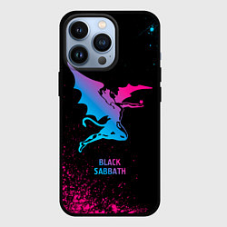 Чехол для iPhone 13 Pro Black Sabbath - neon gradient, цвет: 3D-черный
