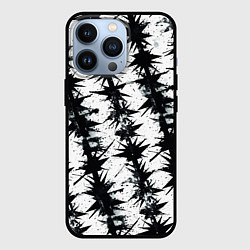 Чехол для iPhone 13 Pro Паттерн с колючей проволокой, цвет: 3D-черный