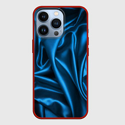 Чехол для iPhone 13 Pro Синий шёлк, цвет: 3D-красный